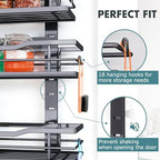 Eastherry Over The Door Pantry Organizer，9-Tier Over The Door Organizer with Adjustable Basket，Metal Hanging Pantry Organizers and Storage for Kitchen, Back of Door Seasoning Rack (Black) - Image 6
