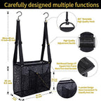 4 Storage Pockets Adjustable Hanging Mesh Bathroom Bag, Shower Caddy College with Hooks, Applied to College Dorm Rooms, Gym, Swimming and RV Travel (Black) - Image 3