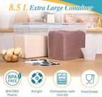 Vtopmart 8.5L Extra Large Flour Sugar Storage Containers, 2 PCS, Black - Image 3
