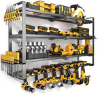 MOOMSINE Large Power Tool Organizer Wall Mount for Garage, 4-Tier Heavy Duty Metal Storage Rack Loads 400lbs, Battery Tools Hanger with 8 Cordless Drill Holders for Workshop, Pegboard, Shed by MOOMSINE