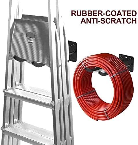 Sinoer 4 Pack Metal Wall Mount Garage Double Storage Hooks - Image 6