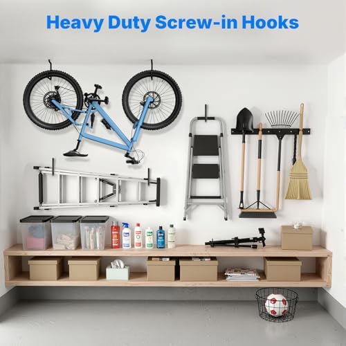 Housolution Screw in Bike Hooks, [6 Pack] 8-inch for Wall and Ceiling - Image 2