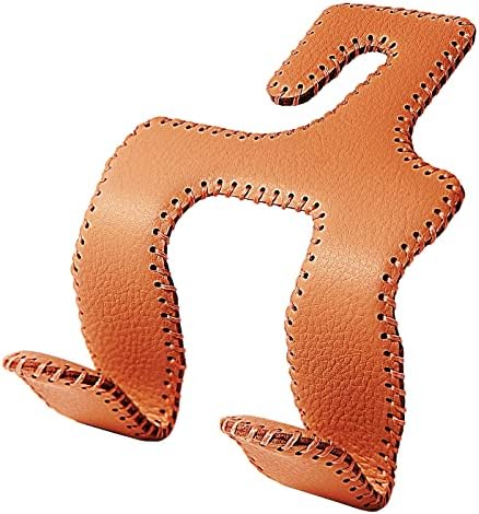 Car Headrest Hooks for Purses and Bags, Upgraded 2 in 1 Cars Back Seat Head Rest Hanger Vehicle Leather Organizer Storage Holder Hook Matching Cars Interior, 1-Pack, Brown by LANVRION