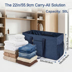 Extra Large Utility Tote Bag - Reusable Grocery Bags Foldable Heavy Duty - Image 4