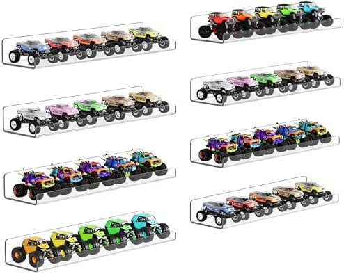 upsimples 8 Pcs 15" Acrylic Shelves for Wall Display and Storage, Clear by upsimples