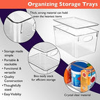 CLEARSPACE Plastic Storage Bins With lids – Perfect Kitchen Fridge Organizer, Pantry Organization, Cabinet Organizers (4 Pack) - Image 4