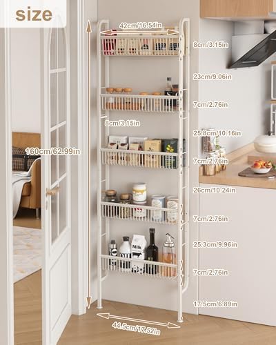 UMDONX Narrow 5-Tier Behind-the-Door Bathroom Storage Rack - Image 2