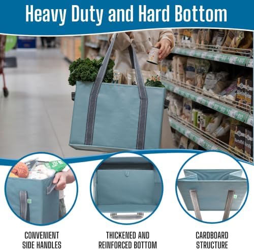 VENO 2 Pack Extra Large Reusable Grocery Shopping Bags Utility Tote - Image 3