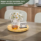 Lazy Susan Organizer, 10 Inch Non-Skid Bamboo Turntable Organizer - Image 3