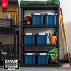 IRIS USA 6-Pack 5 Gal Heavy Duty Lockable Storage Totes with lids, Navy - Image 7