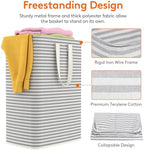 Lifewit 2 Pack Laundry Basket 65L Each, Collapsible Clothes Hamper with Reinforced Handles, Freestanding Waterproof Design for Bedroom and Laundry Room, Grey 130L Total - Image 2