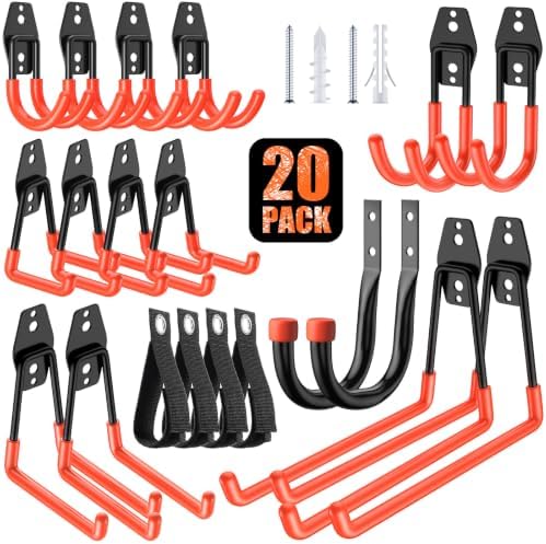MKRUI 20-Pack Garage Hooks for Storage & Hanging Items, Save Space by MIKRUI