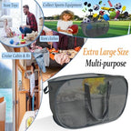 Upgraded 100L Collapsible Laundry Basket, Extra Large Mesh Pop Up Laundry Hamper, Dirty Clothes Hamper with long Handles, Pop-up Hampers for Laundry Travel. Dorm or Home Portable Laundry Basket. Black - Image 4