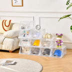 Stackable Clear Hat Organizer for Baseball Caps with Sliding Drawer - Image 3