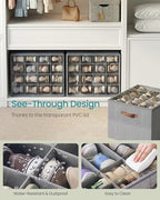 SONGMICS Shoe Organizer for Closet, 2 Pack Fabric Bins, Fits up to 32 Pairs - Image 3