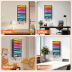 10-Tier Wall File Organizer with Hook, Hanging File Organizer Black - Image 5