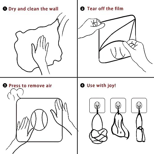 Latoxcaa Heavy Duty Adhesive Wall Hooks - Strong & Transparent, Hold up to 22lb, Waterproof & Reusable, Ideal for Kitchen, Bathroom, and Office (10 Pack) - Image 6