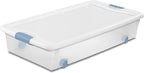 Sterilite 8-Pack Wheeled Latching Box, Plastic Under Bed Storage Bins with Lids, 56 Quart - Large Clear Stackable Tote Organizer Containers for Closet, Bedroom, Bathroom, and Office Organization - Image 9