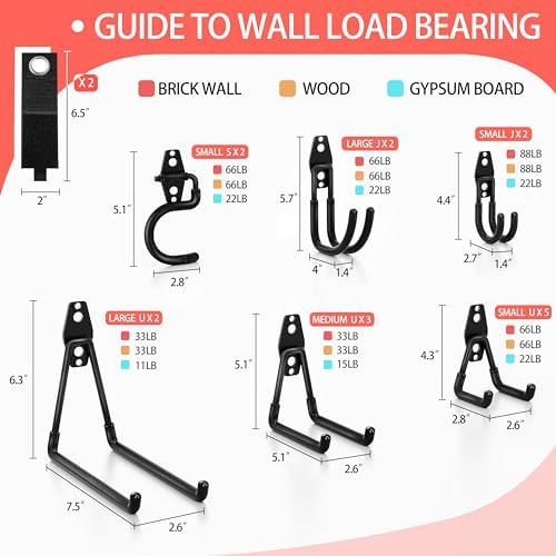 18 Pack Garage Hooks Heavy Duty - Anti-Slip Coating - Image 2