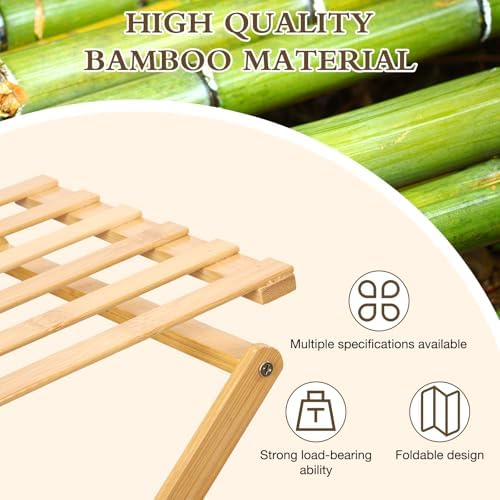 Bamboo Shoe Rack 6 Tier Foldable Shoe Rack for Entryway - Image 2