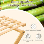 Bamboo Shoe Rack 5 Tier Foldable Shoe Rack for Entryway - Image 2