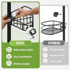 DAOYA Shower Caddy Tension Pole Shower Organizer Tension Rod with Towel Bar - Image 3