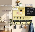 Key Holder Wall Mount with Shelf, Key Hooks for Wall, Ivory Yellow - Image 6