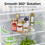 LAMU Lazy Susan Organizer Turntable 15.67''x11.7'' for Refrigerator Organizers and Storage, Fridge Organizer, Condiment Organizer for Kitchen, Table Top, Cabinet, Pantry, Countertop, 2 Pack - Image 3