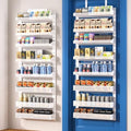 coobest 8-Tier Over the door Spice Rack Organizer, Large Heavy Duty Metal Wall Mount or Over The Door, 2 in 1 Rust-Proof Hanging Storage Shelf for Kitchen Pantry, Bathroom, Laundry Room, Closet by Coobest