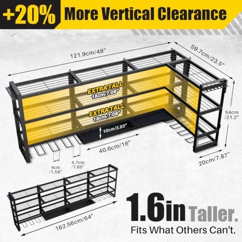 XLarge 64''W Power Tool Organizer Wall Mount, 4-Tier - Image 4