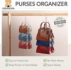 ZEDODIER 4 Pack Purse Hanger, Purse Organizer for Closet, Holds 24 Bags - Image 2