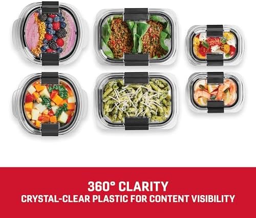 Rubbermaid Brilliance® Round and Rectangular Leak Proof Food Storage Containers, 12 Piece Set - Image 5