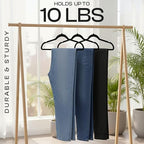 Utopia Home Velvet Hangers, Black, 20 Pack | Luxury Non-Slip Slim Pant & Coat Hangers | Strong Space-Saving Clothes Hangers | 360° Swivel Hook - Image 6