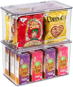 Sorbus Clear Storage Bins with Lids, Stackable Organizer (Large) - Image 2