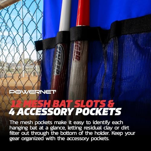 PowerNet Ultimate Coaching Team Bundle, Dugout Organizer for Baseball & Softball, Team Equipment Organizer, Hanging Bat Bag & Baseball Glove Helmet Holder, Dry Erase Magnetic Lineup Board - Image 4
