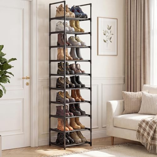 OYREL Tall Shoe Rack Narrow 10 Tier Shoes Rack - Image 2