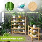 BMOSU 5-Tier Bamboo Shoe Rack Premium Stackable Shoe Shelf Storage Organizer for Hallway Closet Living Room Entryway Organizer (Natural Bamboo) - Image 5