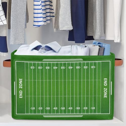 Green Field Storage Basket Toy Storage Bins Collapsible Cube Organizer - Image 5
