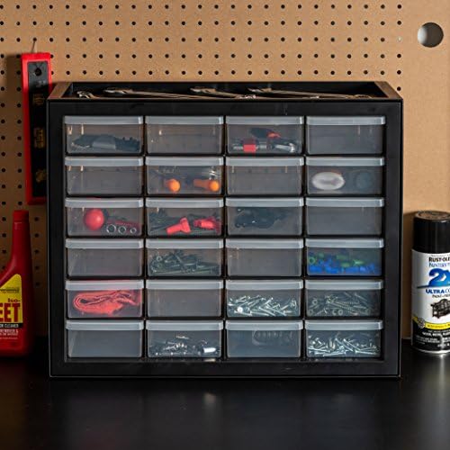 IRIS USA 24-Drawer Plastic Storage Cabinet, Teacher Toolbox, Garage, Black - Image 2