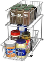 Simple Houseware 2 Tier Cabinet Wire Basket Drawer Organizer, Grey - Image 4