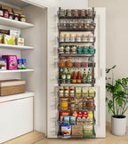 Mefirt 10-Tier Over The Door Pantry Organizer, 2 in 1 Wall Mount & Hanging by Mefirt