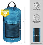 Laundry Bag with Shoulder Straps and Mesh Pocket Laundry Backpack Large Portable Laundry Hamper for College Laundromat Apartment (Light Blue) - Image 2