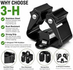 3-H Broom Holder Wall Mount 20 Pack, Stainless Steel Mop Hanger with Screws - Image 4