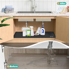 Silicone Under Sink Mat, 28"x22", Waterproof Cabinet Liner, Black - Image 6