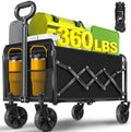 Collapsible Wagons Carts Foldable, 360lbs Folding Wagon Cart with Wheels by TATAANTY