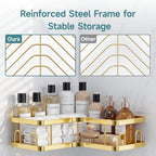 Veken Corner Shower Caddy 3-Pack, Advanced Rustproof Design&Stable Storage - Image 5