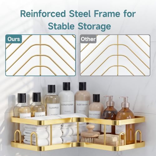 Veken Large Capacity Corner Shower Caddy 6-Pack, Advanced Rustproof Design - Image 5