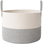 JMvicyroam 65L Extra Large Machine Washable Cotton Rope Blanket Basket by JMvicyroam