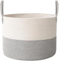 JMvicyroam 115L Extra Large Machine Washable Cotton Rope Blanket Basket by JMvicyroam