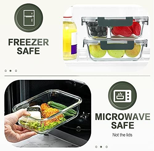KOMUEE 10 Packs 30 oz Glass Meal Prep Containers with Lids - Image 4